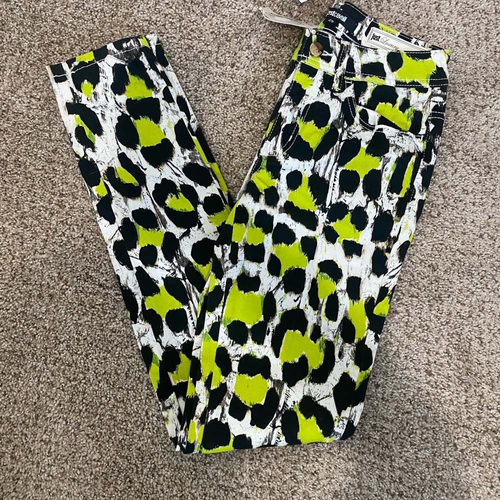 Just Cavalli Vibrant Patterned Skinny Pants Women’s 25